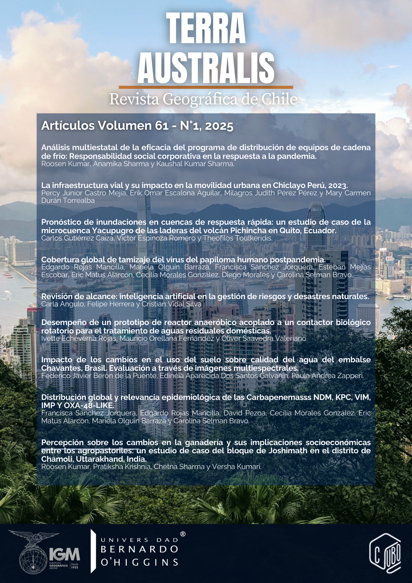					View Vol. 61 No. 1 (2025): Geographic Journal of Chile Terra Australis, Vol. 61.1 (2025)
				