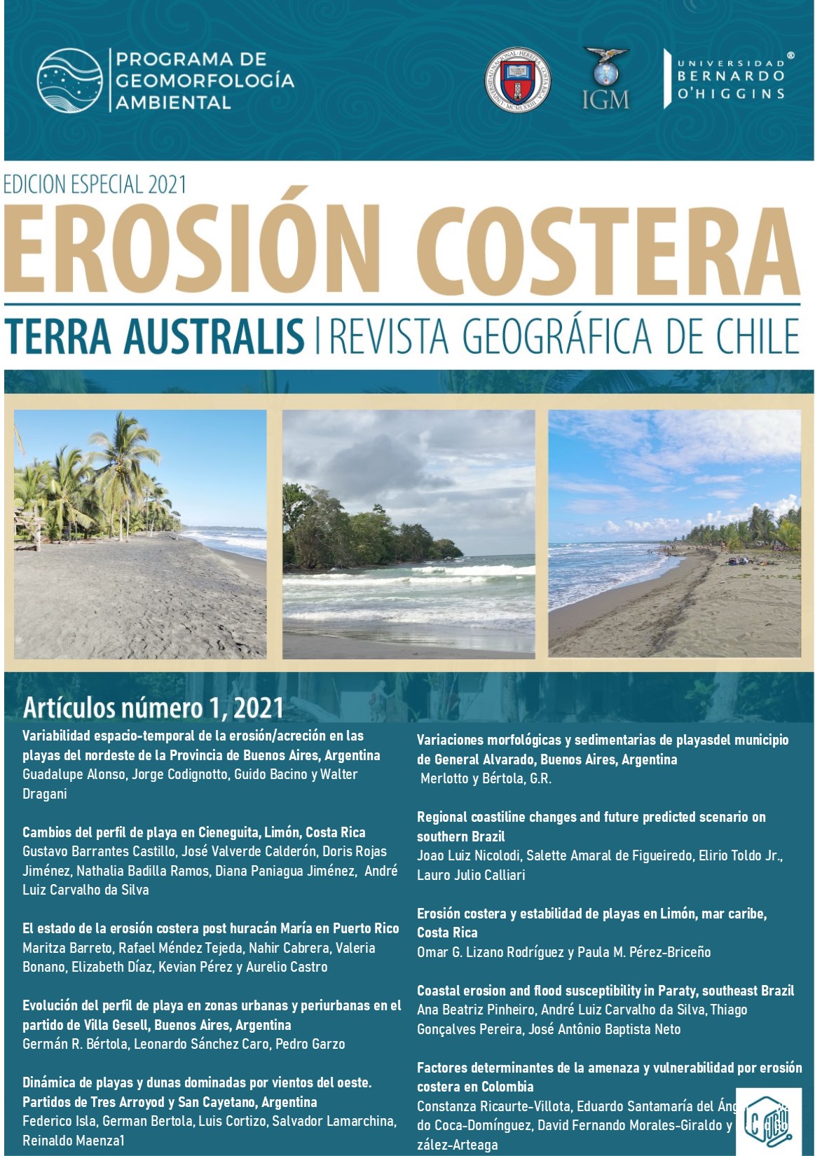 					View No. 1 (2021): Número Especial Erosión Costera y Dinámica Litoral
				